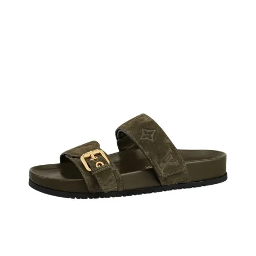 LOUIS VUITTON Bom Dia Слипоны Женские Зеленый