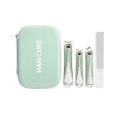 Светло-зеленый набор кисточек для ногтей, 4 штуки