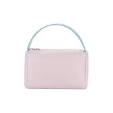 Однотонная сумка для макияжа из полиуретана - фиолетовая