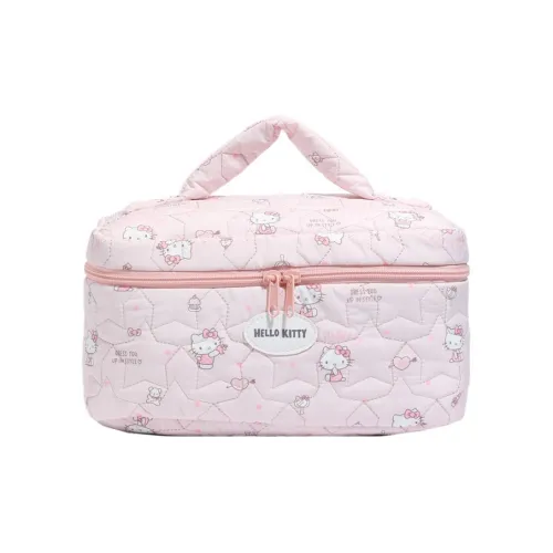 Sanrio Hello Kitty Polyester Cotton Blend Travel Storage Bag Women's Pink