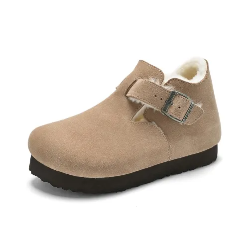 Reivanti Birkenstock Стиль Утепленная обувь Женская Мягкая текстура Песочный