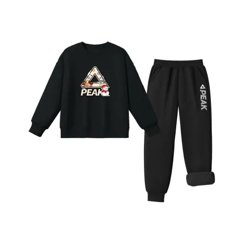 PEAK Черный PK Снеговик Логотип Черный PK Белый Cut Line Виниловые пленки K KIDS Повседневная спортивная одежда