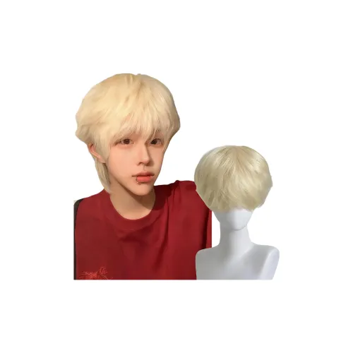 GLUNA Перука Молочно-белый Золотой Дифференциальный Треснутый Крышка Модный Объемный