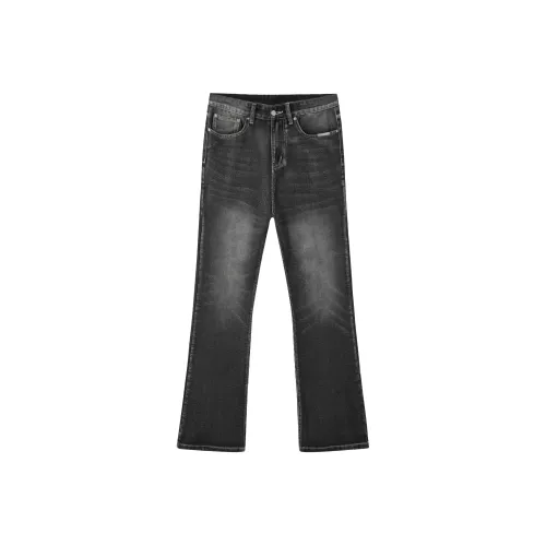 UNKNOWTAL Черный Серый Цвет Унисекс Джинсы