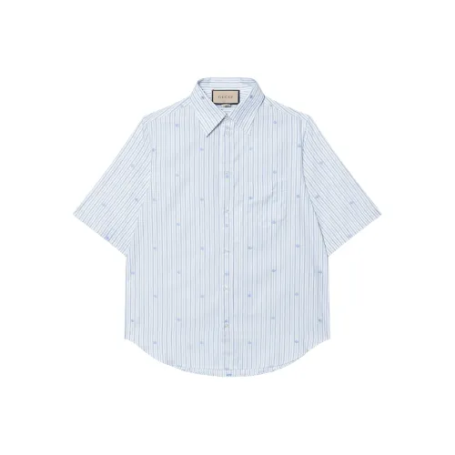 GUCCI Blue Men's Shirts GUCCI Синий Мужские Рубашки