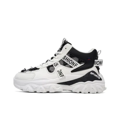 GEANC Амортизация Покрытие Ударопрочный Высокий Топ Толстая подошва Кроссовки Мужские