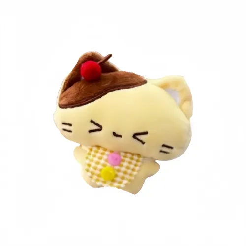LOGISTAR Cute Custard Cherry Kitten Charm Plush Pendant 10 см Длина Тело