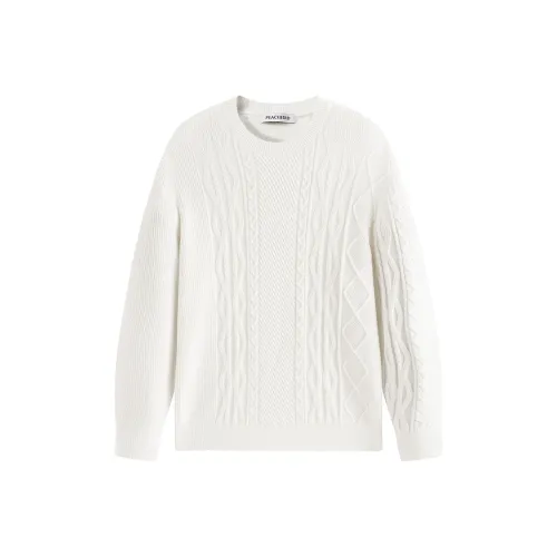 PEACEBIRD MEN Bright White 1 Men's Sweaters