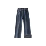 ☆ Винтажный синий с флисовой подкладкой