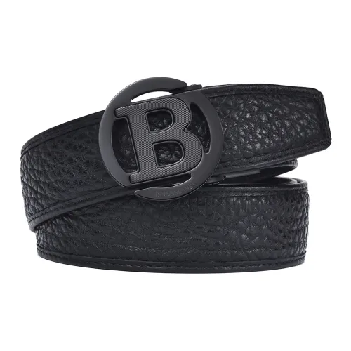 BOSSSUNWEN Нержавеющая сталь Дикий Коровья кожа Ремни Мужской 3,45 см