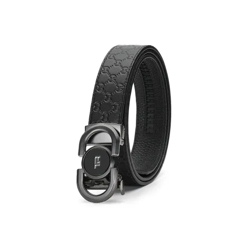 TRANOI Ремни из натуральной коровьей кожи мужской черный ширина 3,5 см