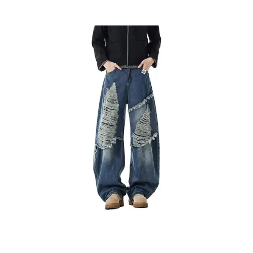 WUHA CREW Blue Unisex Jeans