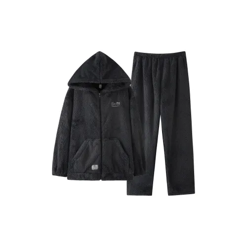 MULONGSHIJIA Пижамный комплект мужской черный