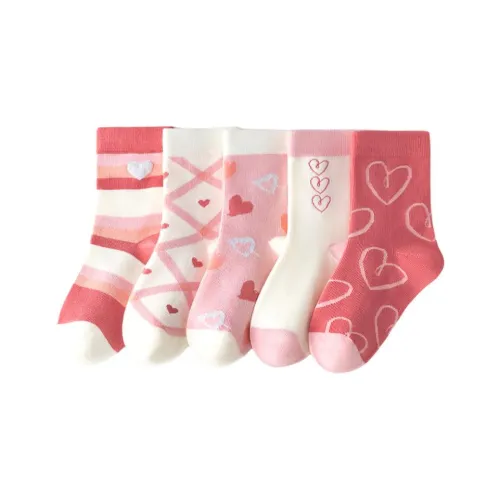 MIANQIXIONG Сердце Девушка 5 пар KIDS Носки