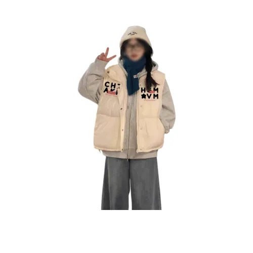 YICHAI Экрю Женские жилеты