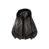 Чёрный с серым подкладом