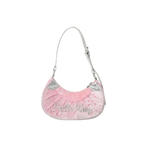Miniso Полиэстер Плечевая сумка Стандартная Женская Розовая