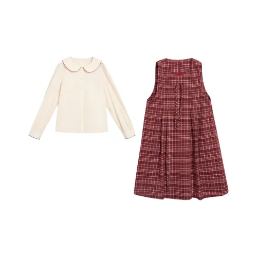 ZIHAN Красный Клетчатый Женский Повседневный Костюм