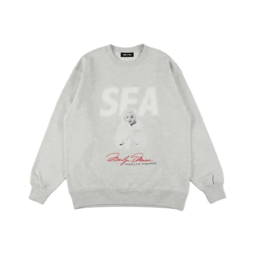WIND AND SEA совместное издание Marilyn Monroe Коллаборация Fw25 Crewneck Sweatshirt Рубашка Свитшот Унисекс