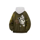 Армейский зеленый [MY1099 Хлопковый пуховик] (Термический, Нескользкий, Стильный)