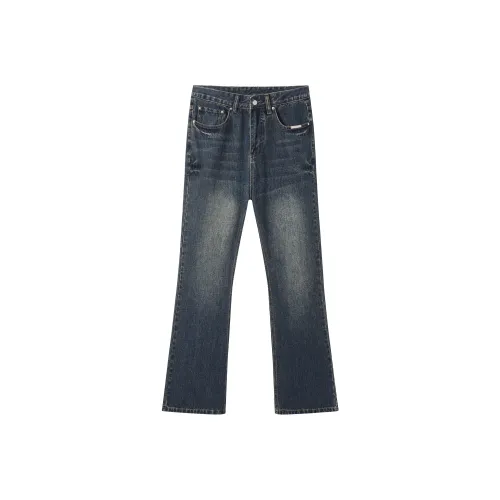 UNKNOWTAL Темно-синий Унисекс Джинсы