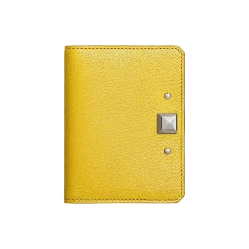 HERMES Medor Chamkila Козья кожа Держатель для карт Женский 9O Jaune Немецкий размер (DE) Неаполитанский желтый