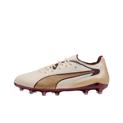PUMA King 20 Футбольные бутсы Мужские Бежево-фиолетовые