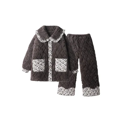 Faro Серый Кофейный Женские Пижамные Комплекты