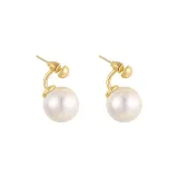 Пара белых искусственных жемчужных сережек-гвоздиков