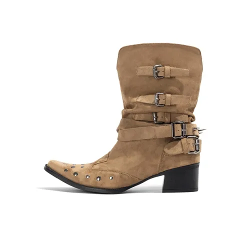 LAOMIAO Ботильоны Абрикос Женские