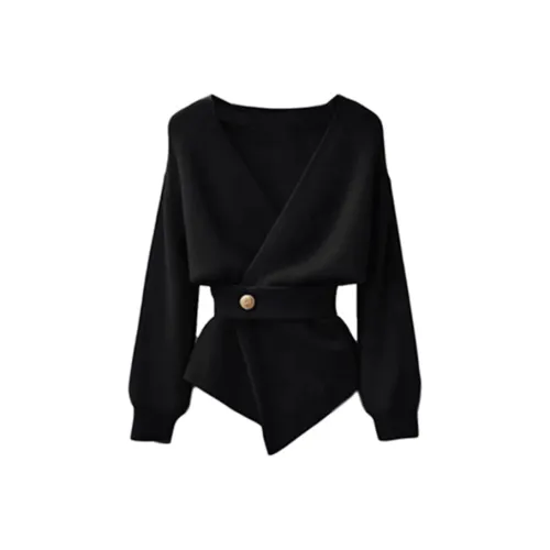 ABBY GODDESS Черный топ Женские Трикотаж