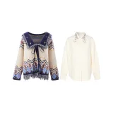 Свитер, рубашка, двухкомпонентный комплект