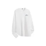 [1 пачка теплый флис круглый вырез] Белый (Mf геометрический ледниковый логотип на груди)