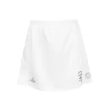 Перьевая белая короткая юбка