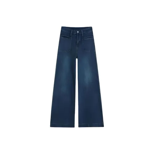 MORTEN SOLUM Темно-синий с флисовой подкладкой женские джинсы