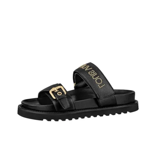 LOUIS VUITTON Paseo Comfort Quiet Slip-Ons Женские Черный Золото