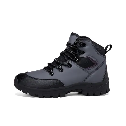 QINBU Спортивная альпинистская обувь термическая устойчивая к истиранию водонепроницаемая с высоким верхом