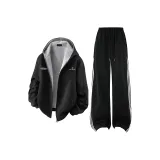 Черный (Свитшот 600 г тяжелый утолщенный) + Черный