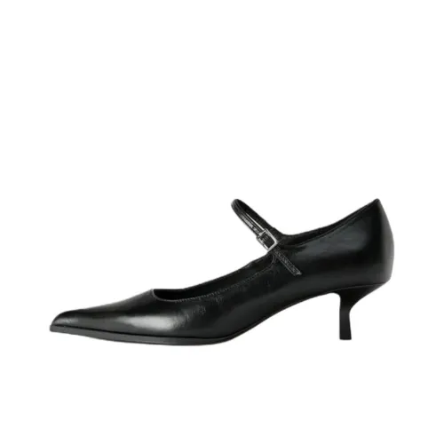 Коллекция 50-летия ZARA Collaboration Узкие каблуки Mary Jane 4CM Женские Черные