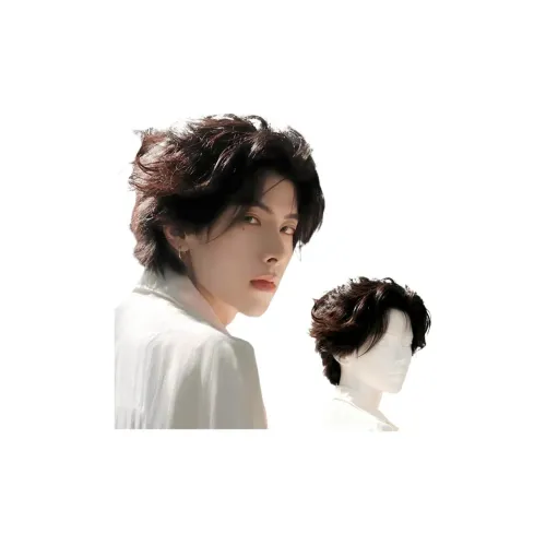 GLUNA Large Head Leather Upgraded Дифференциальный Раздробленный Крышка Мужская Перука с Короткими Волосами