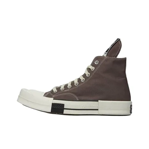 Конверс x Rick Owens DRKSHDW Высокие Кроссовки для Скейтбординга Унисекс Коричневые
