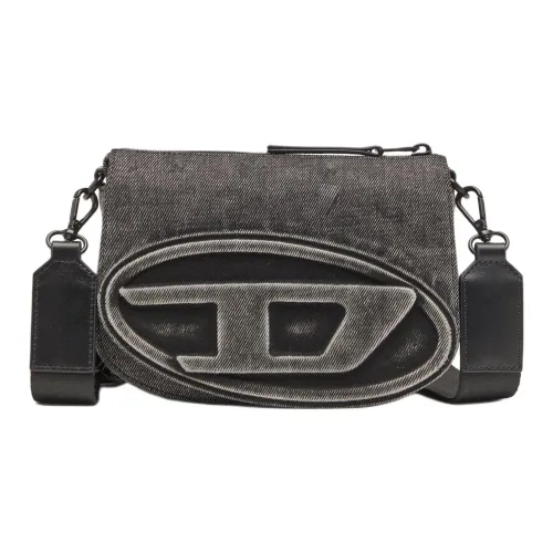 DIESEL Хлопок Плечевая сумка Унисекс Серый