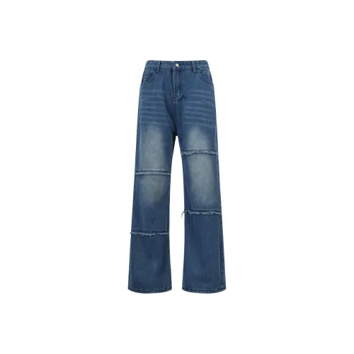 MARK WAFFLE Blue Unisex Jeans MARK WAFFLE Синий Унисекс Джинсы