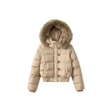 Хаки хлопковый пуховик