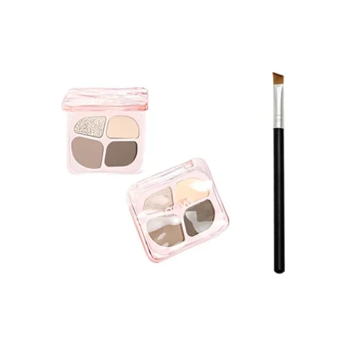 NOVO Lively 4 Цветная Палетка для теней с перламутровым сиянием хайлайтерная кисть компактная палетка для теней