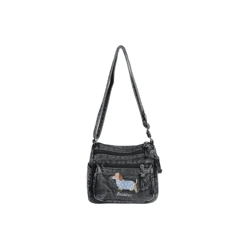 Villelon Деним Сумка через плечо Стандартная Унисекс Черный Винтажный Синий Светло-Синий