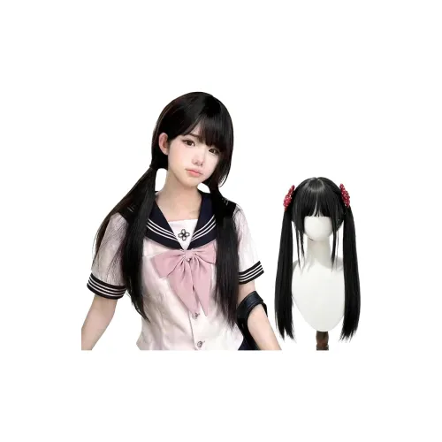 BEIQING Черный Коричневый Длинные Прямые Волосы Двойная Завивка Женская Перука Высокая Температура Пряжа