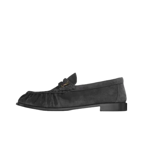 SAINT LAURENT LE LOAFER Повседневные кожаные туфли Мужские Серые