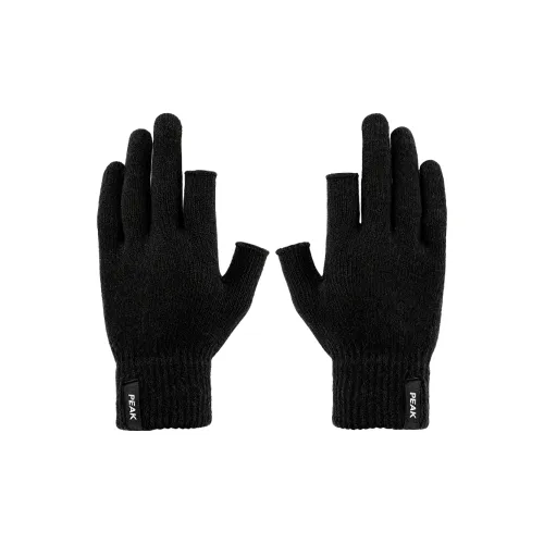 PEAK Акриловые вязаные перчатки унисекс черные