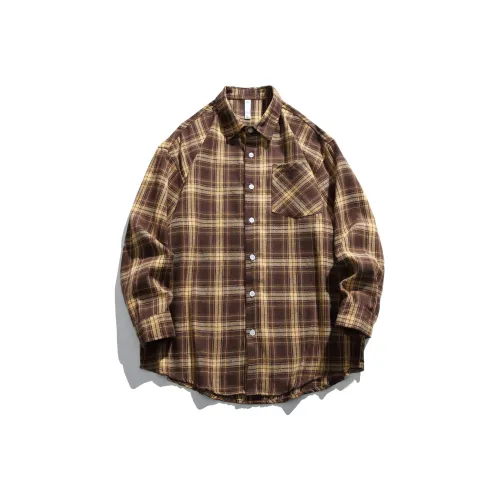 UKTK Коричневый Мужские Рубашки